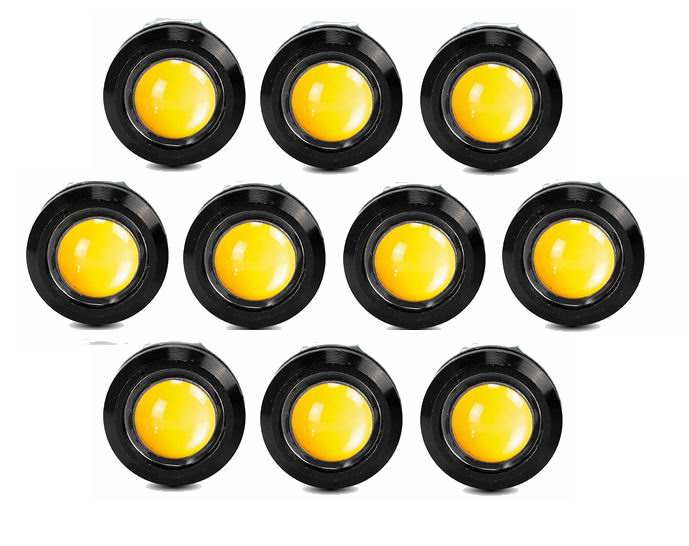 Eagle Eye LED lampe, Aluminium eller Sort,12volt, Sæt med 2 stk.