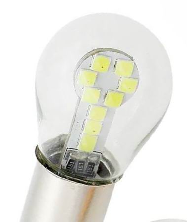 BA15S LED pære, 12v