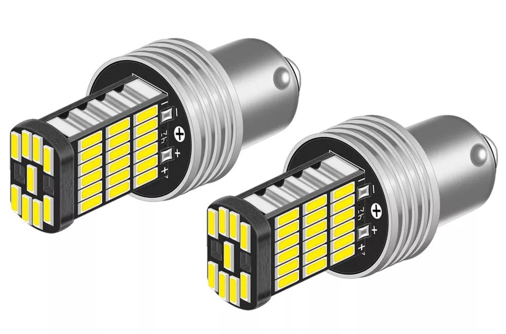 BA15S 45 LED pære med CANBUS, 12 - 24v