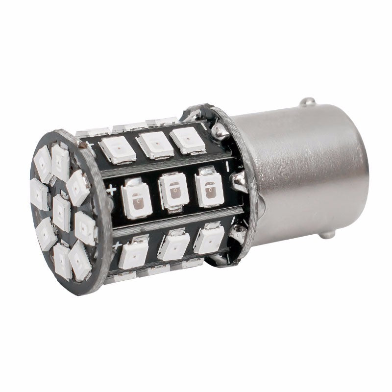 BA15S  LED pære med 33 LED - 12v