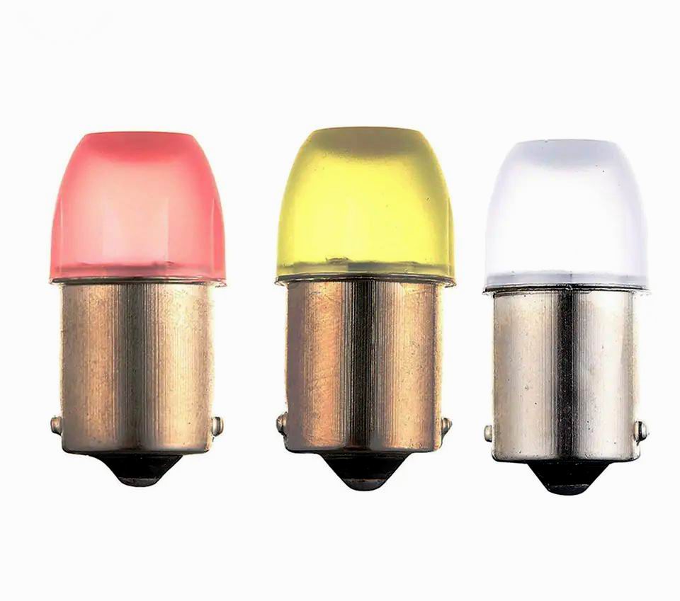 BA15S LED pære med blink - 12v