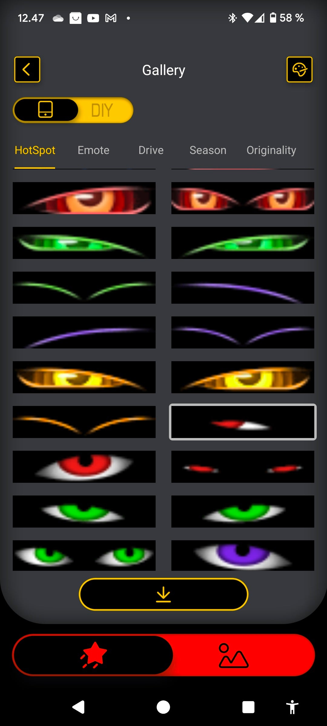 LED lys skilt - USB - fuld farvet . APP styring  - 374 x 92 mm +ANGRY EYES