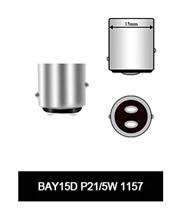 BAY15D LED pære med Fast lys og blink - 12v