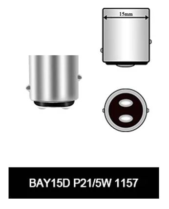 BAY15D  -  P21/5w LED pære 18 x 5w CREE 12 - 24 volt