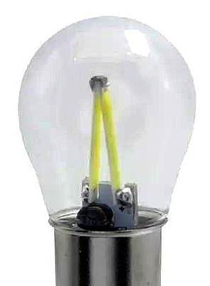 BA15S filament LED pære, 12v