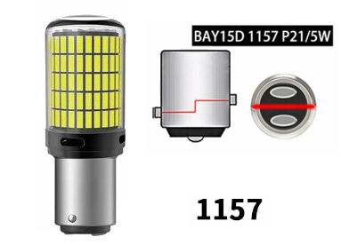 BAY15D 144 LED pære med CANBUS - 12 - 24v