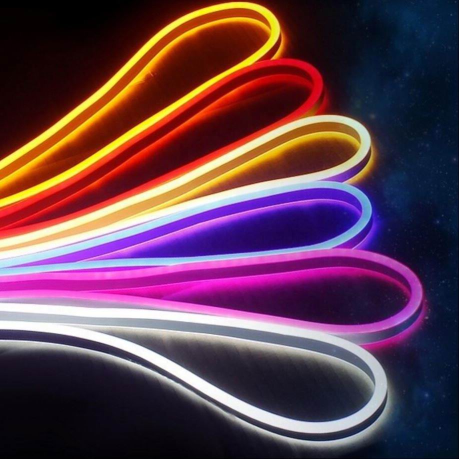 5 meter RGB  NEON Led strip, 12 volt, 40 watt, 3600 lumen, IP67, 600 LED.