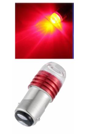 BAY15D LED pære med fast lys og blink - 12v