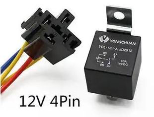 Relæ  - 12 volt - 4 / 5 ben - KOMPLET