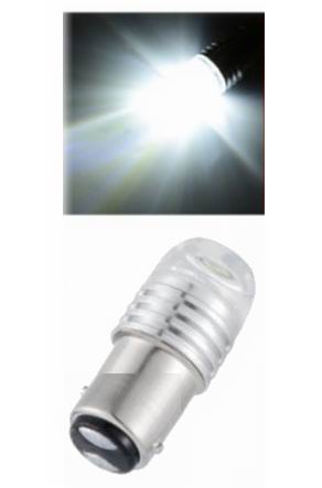 BAY15D LED pære med fast lys og blink - 12v