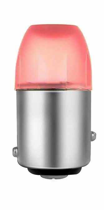 BAY15D LED pære med Fast lys og blink - 12v