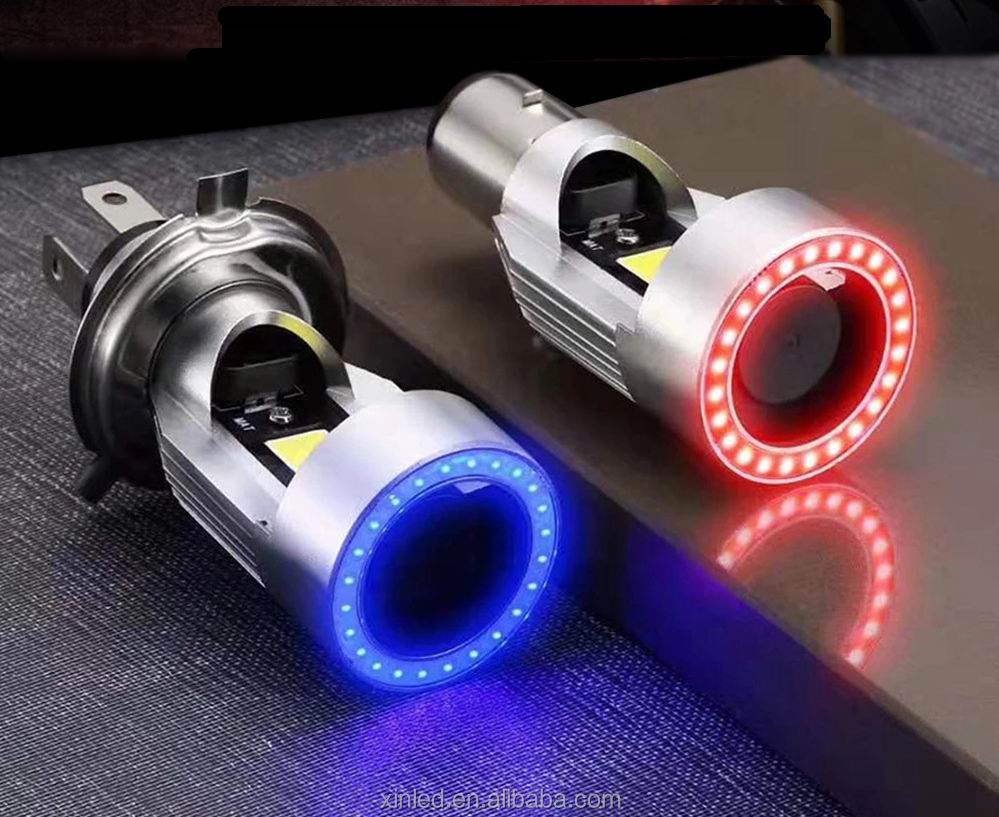 BA20D / H6 LED forlygtepærer til Scooter  / Motorcykel med angel eye - 12v