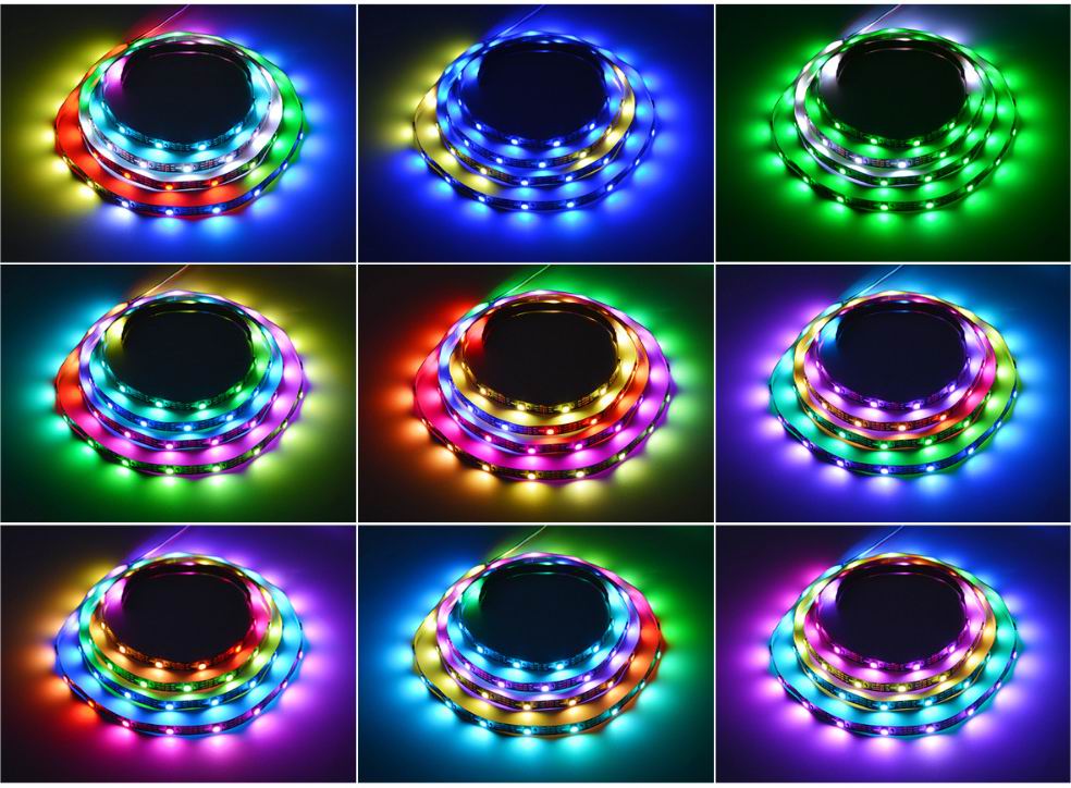 5 meter, 12 volt, 60 watt, 300 LED, IP65, MAGIC LED strip - WS2811 - KUN STRIP