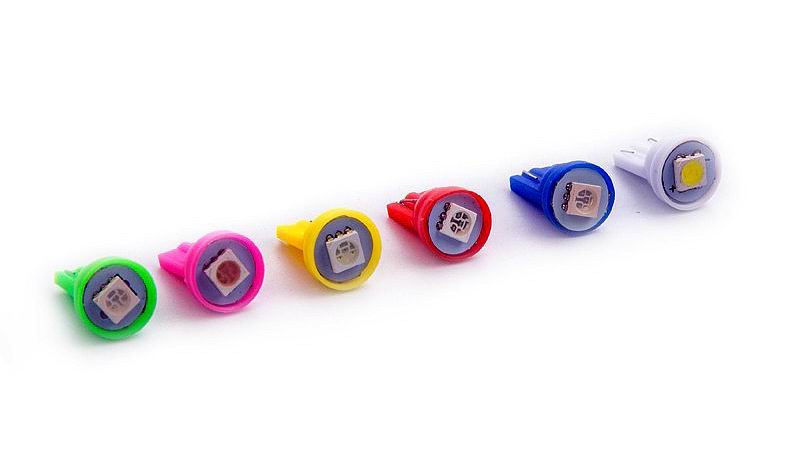 T5 LED Instrument pærer med 1 LED, 12v