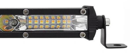Super slim 52 watt LED lys bar, Hvid + Gul med blitzblink