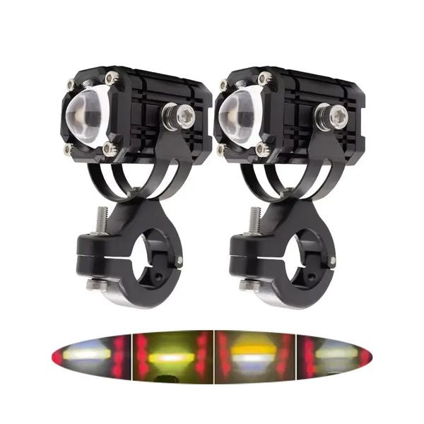LED Bullet projektører 12 - 80 volt -  2 stk. sæt - 4 funktioner
