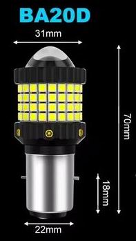 LED forlygtepærer til Scooter  / Motorcykel - 10-80v - BA20D / H6