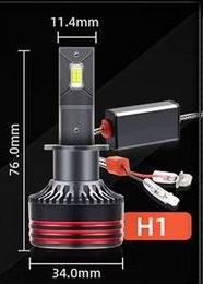 Canbus LED forlygtepærer med ekstern styreboks - 60 watt