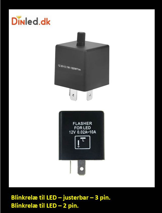 Blink relæ til LED - 12 volt