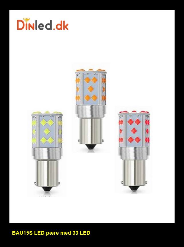 BAU15S / PY21W CANBUS LED  pære - 24 watt - 12v