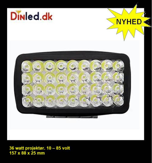 LED køretøjs projektør 36 watt 12/24 volt
