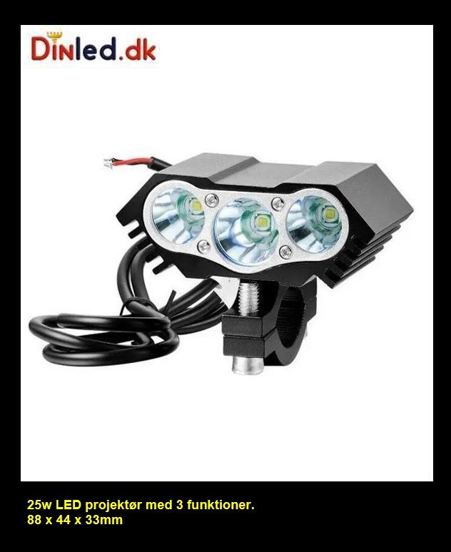 LED projektør 25 watt 12 - 80 volt