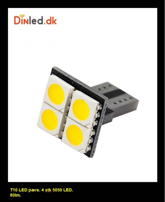 T10 W5W LED pære - 12v