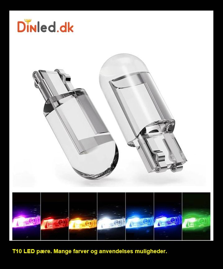 T10 W5W LED pære - 12v