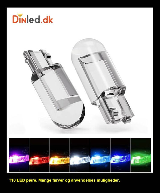 T10 W5W LED pære - 12v