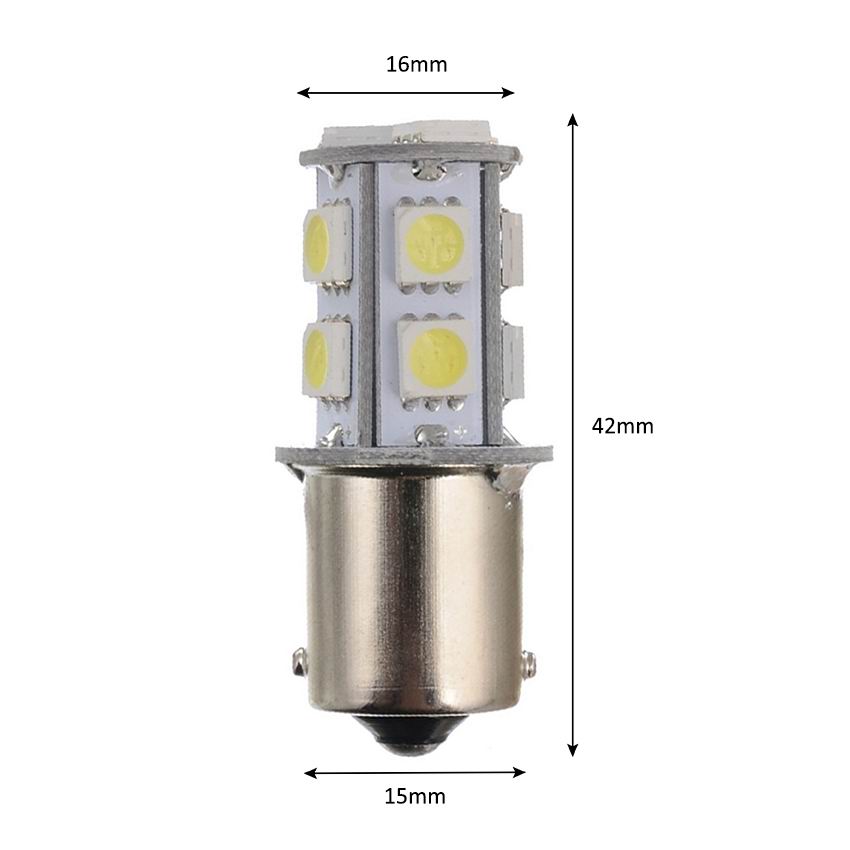 BAY15D LED pære med 13 SMD LED - 12v