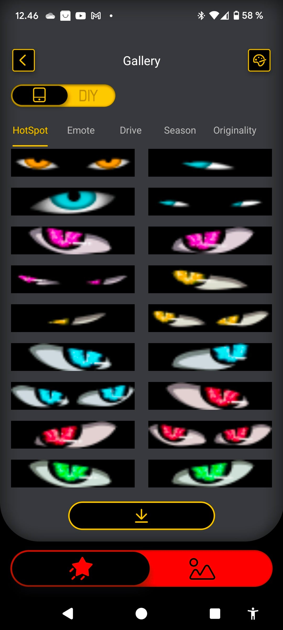 LED lys skilt - USB - fuld farvet . APP styring  - 374 x 92 mm +ANGRY EYES