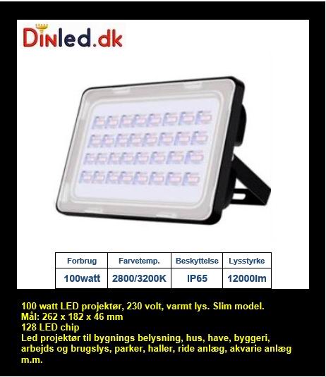 100w Professionel LED projektør