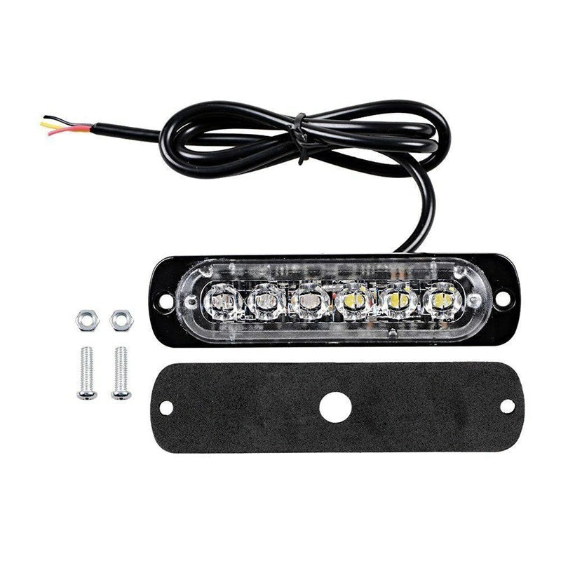 6 LED Blitzblink / strobe blink 12v / 24v - ALUMINIUM
