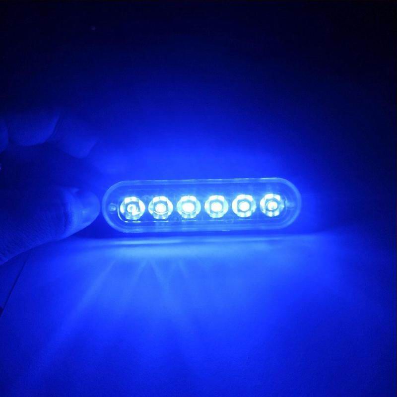 6 LED Blitzblink / strobe blink 12v / 24v - ALUMINIUM