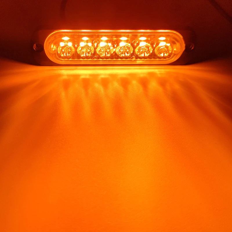 6 LED Blitzblink / strobe blink 12v / 24v - ALUMINIUM