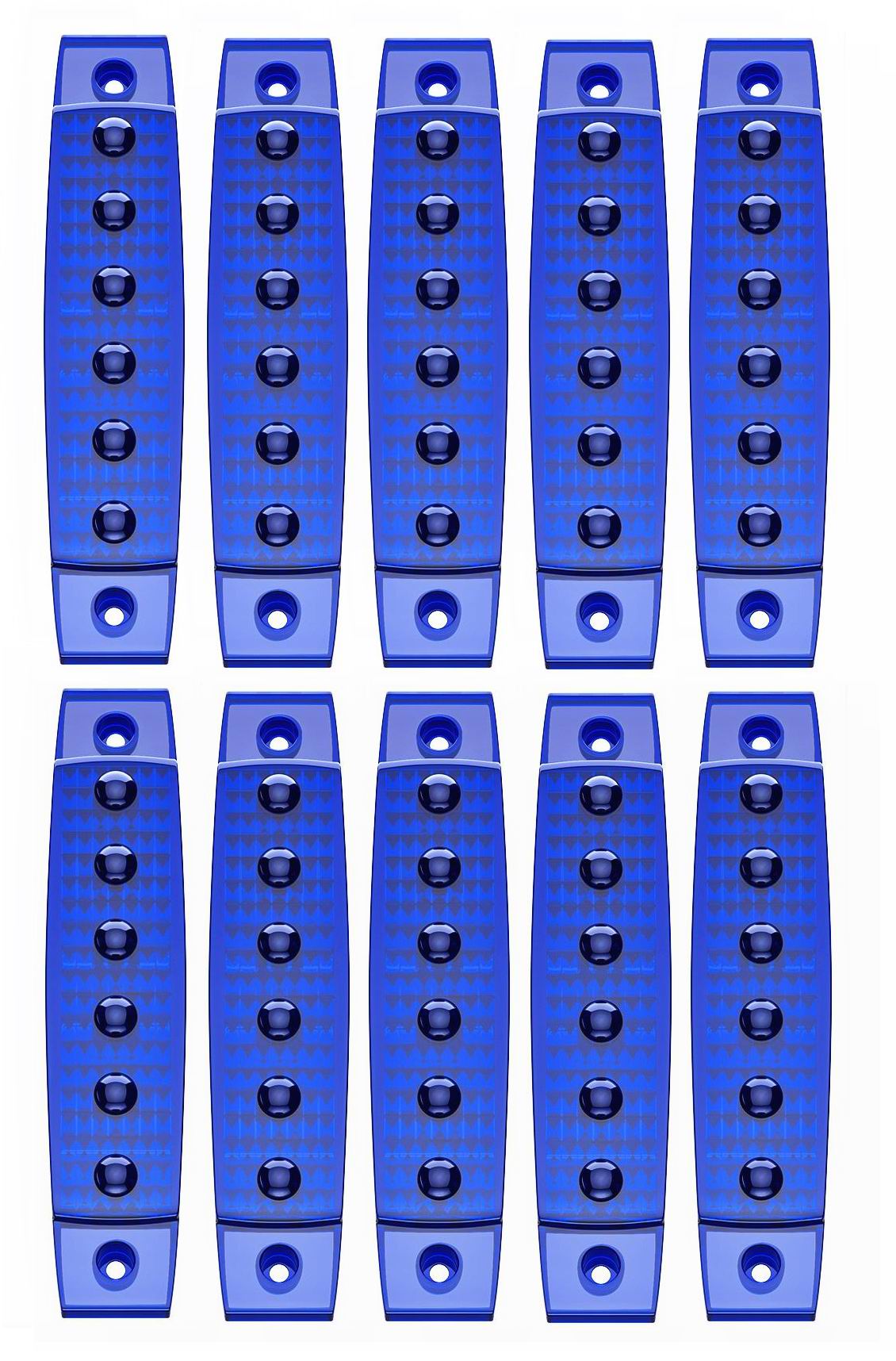 6 LED markeringslygte, 12 / 24v - 3D linser - 10 stk