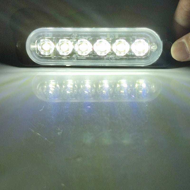 6 LED Blitzblink / strobe blink 12v / 24v - ALUMINIUM