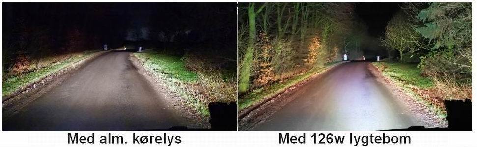 LED Lys bro / lys bar 126 watt 12/24 volt Combo