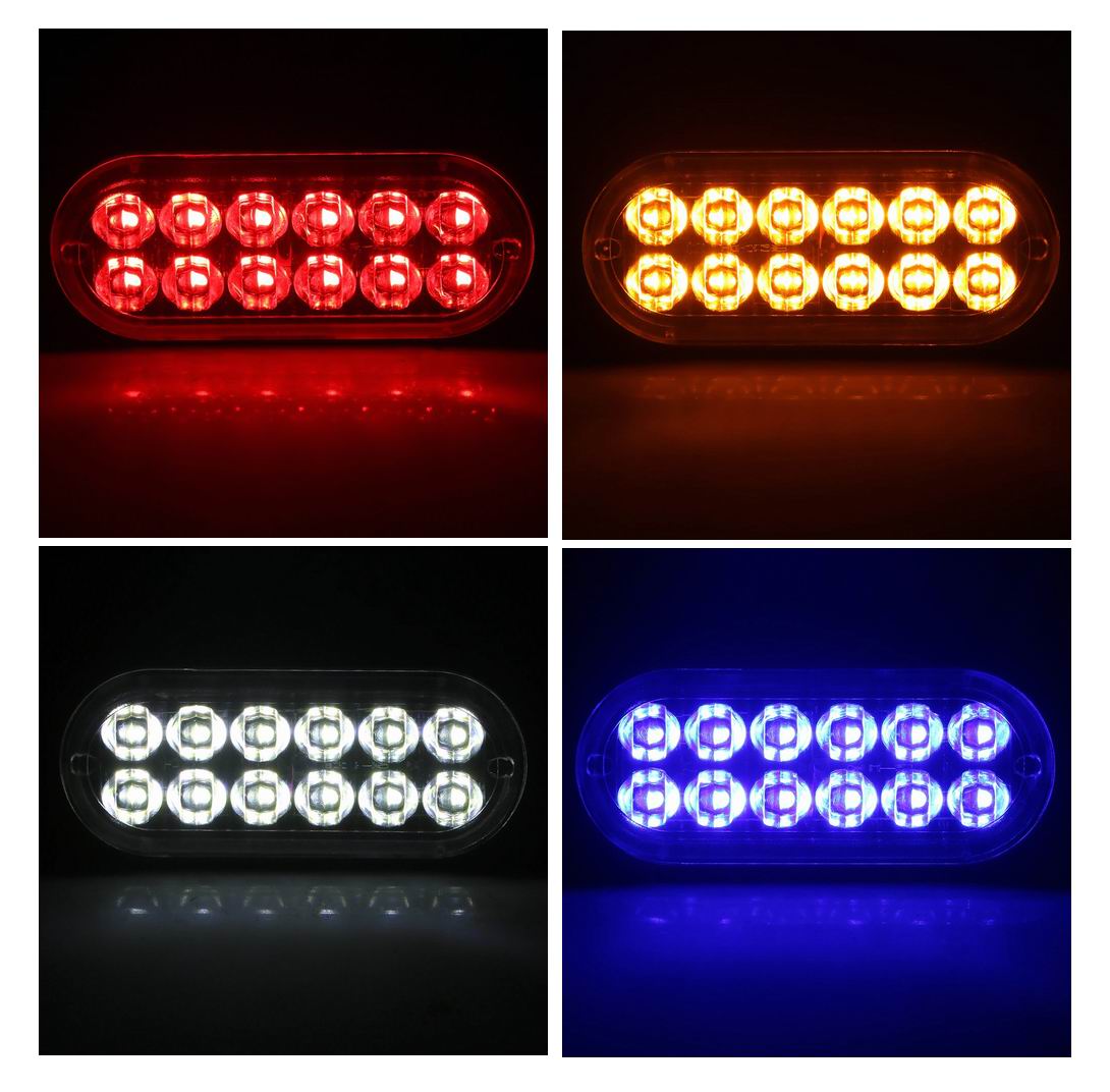 12 LED Blitzblink / strobe blink 12v / 24v - ALUMINIUM