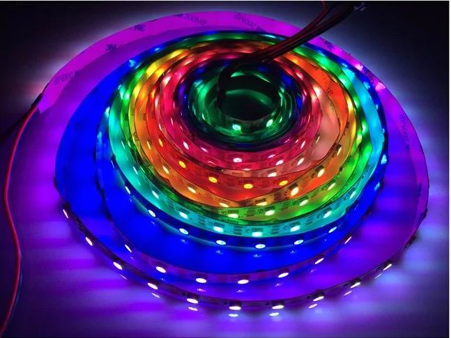 5 meter, 12 volt, 30 watt, 150 LED, MAGIC LED strip, IP65 - WS2811 - KUN STRIP