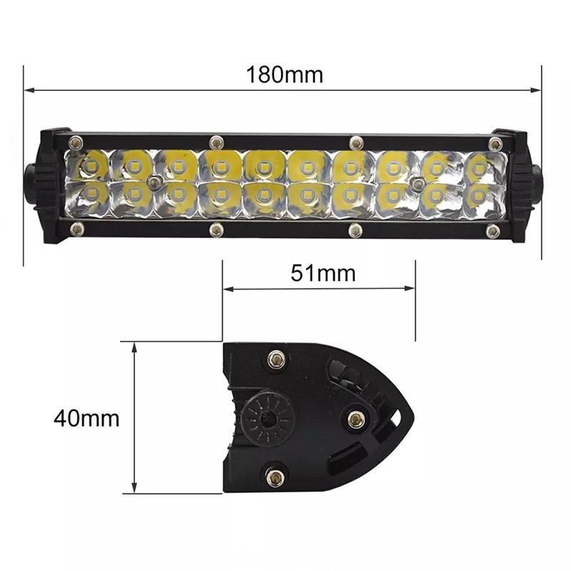 LED køretøjs projektør / mini bar 30 watt 12/24 volt
