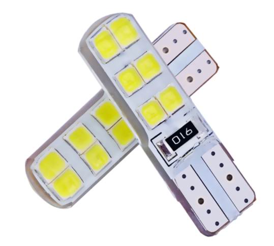 T10 W5W LED pære Silikonebelagt - 12v