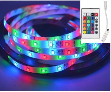 15 meter (3x5 meter), 12 volt, 72 watt, IP65, RGB LED strip - KOMPLET SÆT