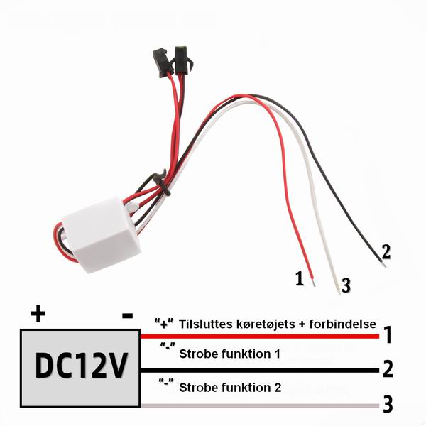2 Strobe lygter med kontrolboks