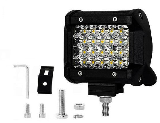 Kompakt 4 rækkers LED projektør 36 watt 12/24 volt