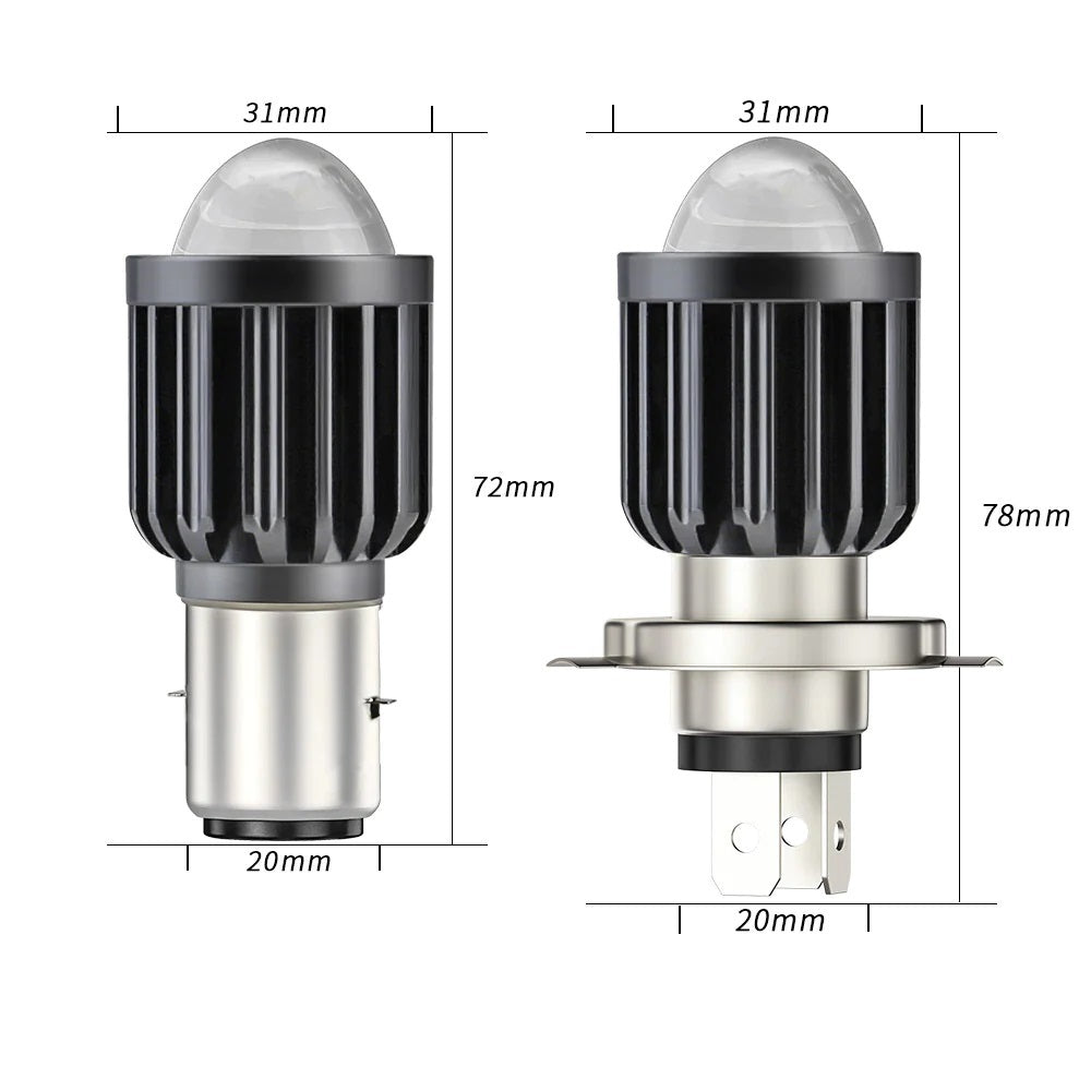 LED forlygtepærer til Scooter  / Motorcykel - 10-80v - BA20D / H6