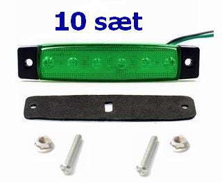 6 LED markeringslygte, 24v, 10 stk.