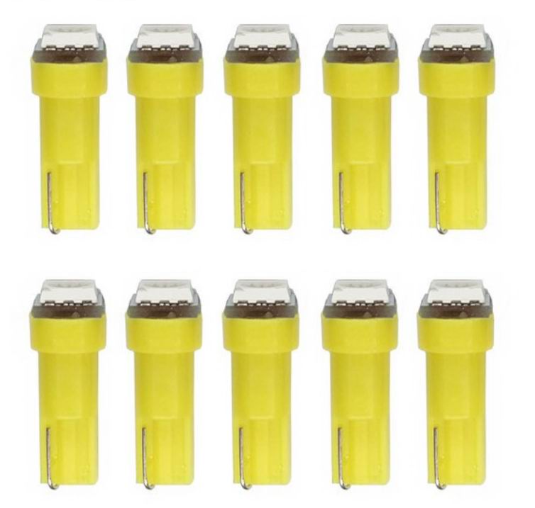 T5 LED Instrument pærer - sæt med  10 stk., 12v