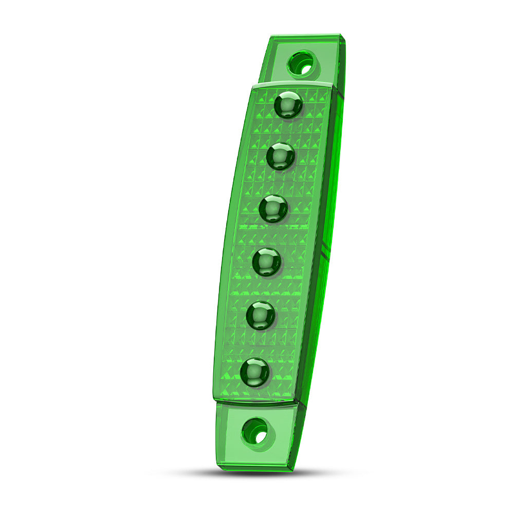 6 LED markeringslygte, 12 / 24v - 3D linser