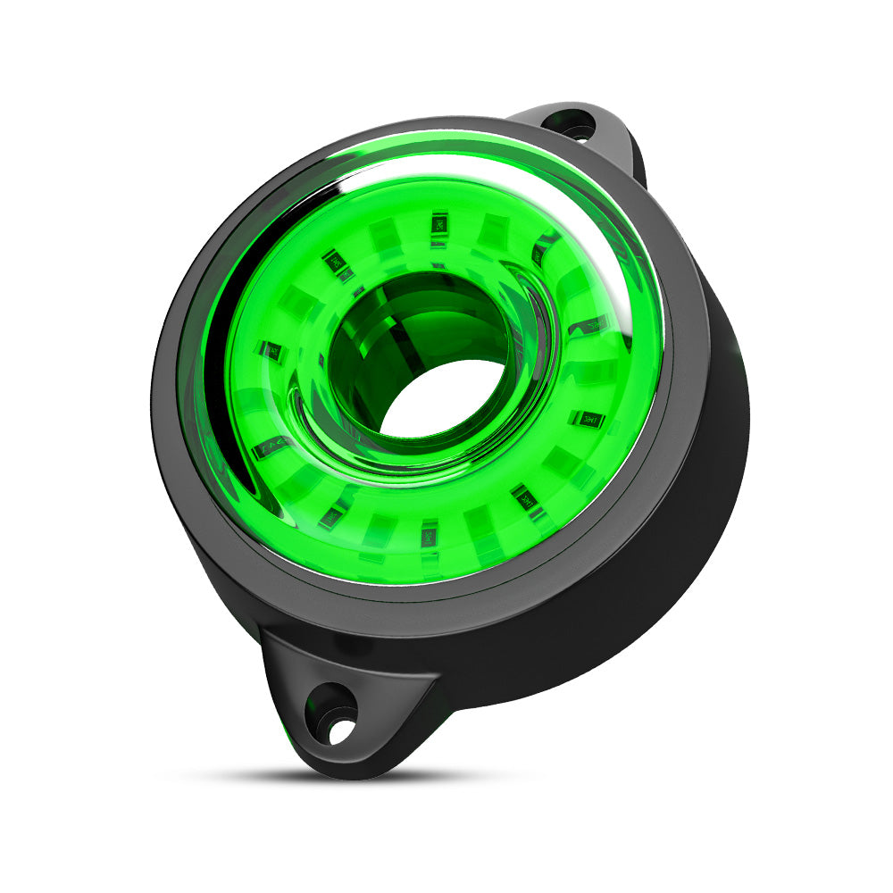 10 LED markeringslygte, 12 / 24v - m. roterende eller fast lys